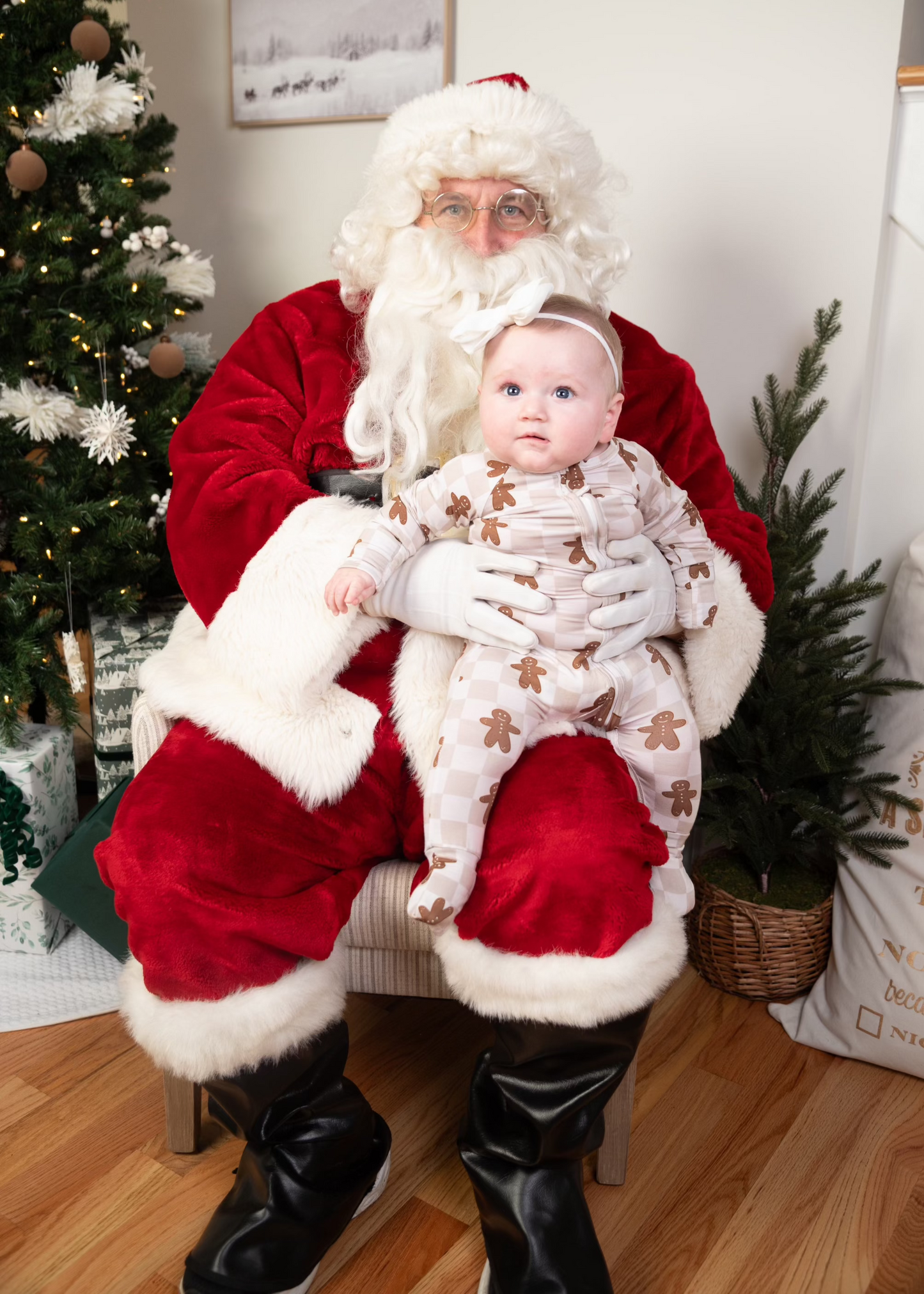 Bamboo Baby Christmas Sleepers | Matching Family Holiday Pajamas - Gingerbread - Rippers & Rascals