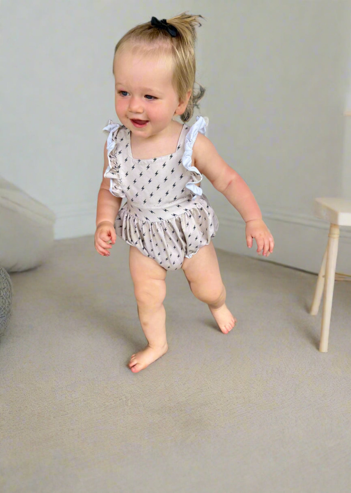 Baby & Toddler Lightning Bolt Romper | Matching Sibling Outfit