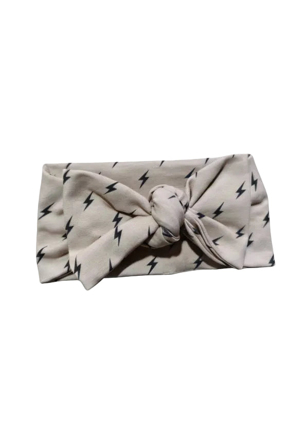 Baby & Toddler Girls Knotted Bow Headband | Lightning Bolts