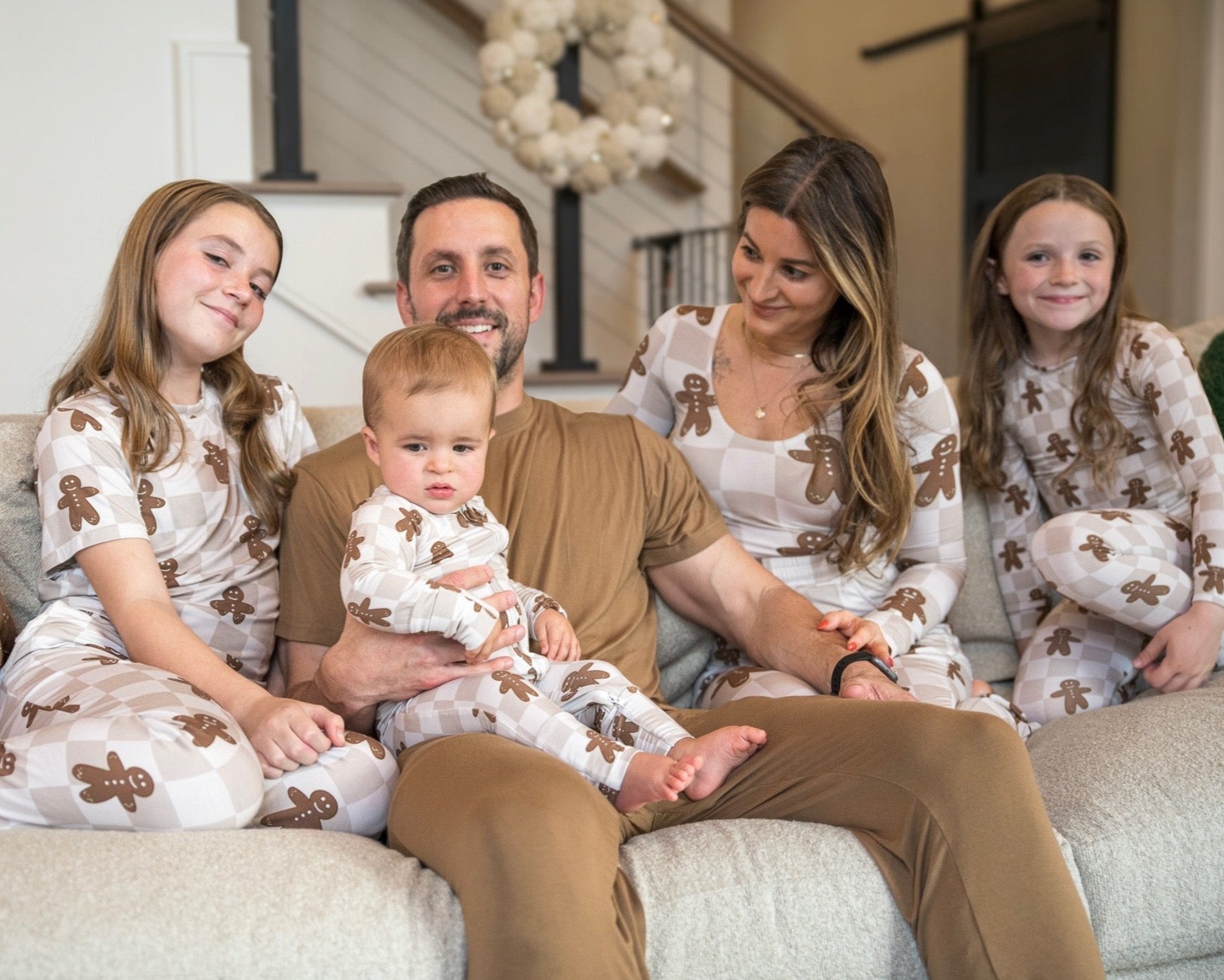 Bamboo Women’s Christmas Pajamas | Matching Holiday Family Set - Gingerbread - Rippers & Rascals