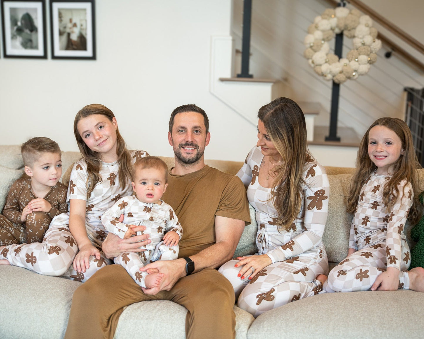 Bamboo Women’s Christmas Pajamas | Matching Holiday Family Set - Gingerbread - Rippers & Rascals