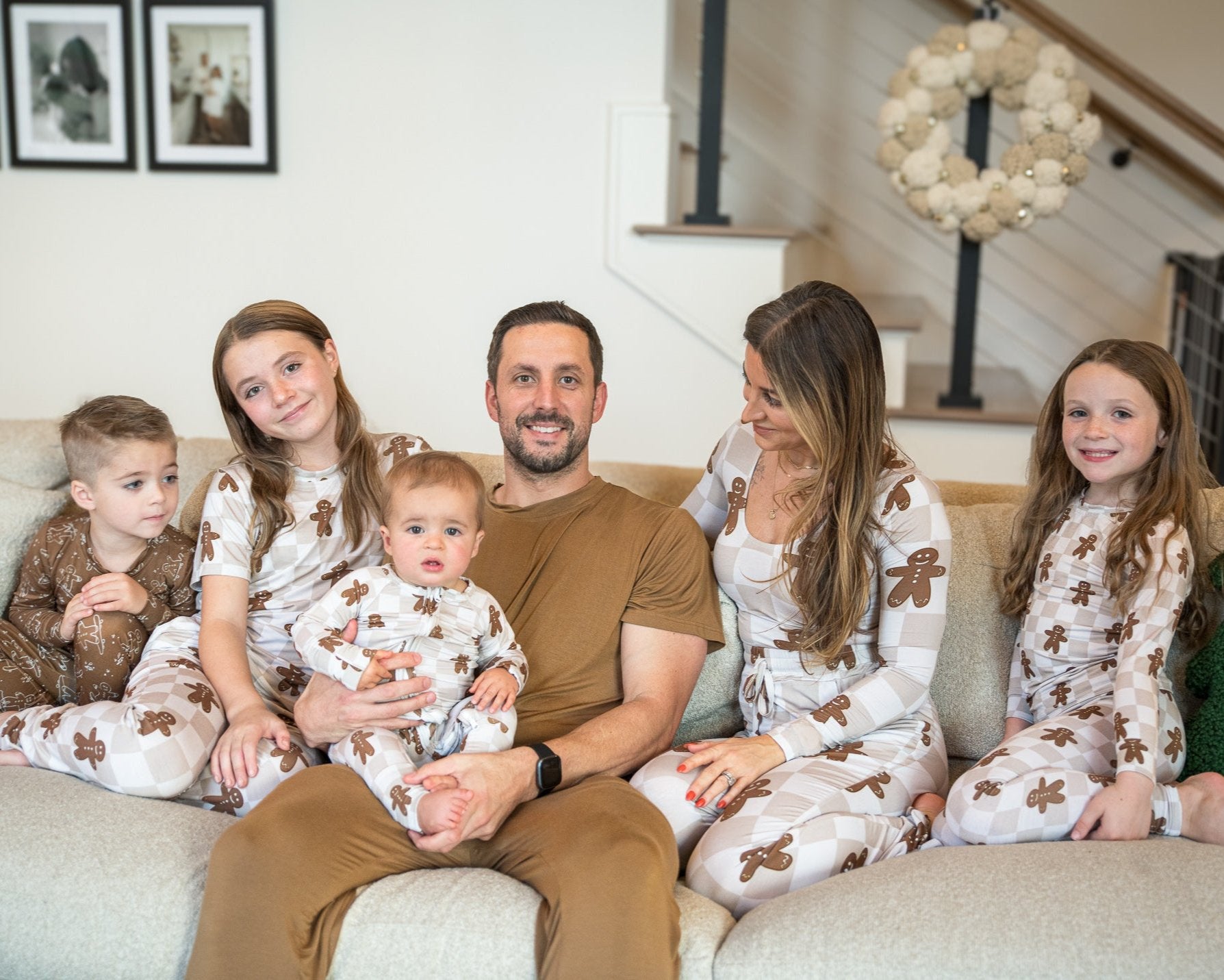 Bamboo Women’s Christmas Pajamas | Matching Holiday Family Set - Gingerbread - Rippers & Rascals