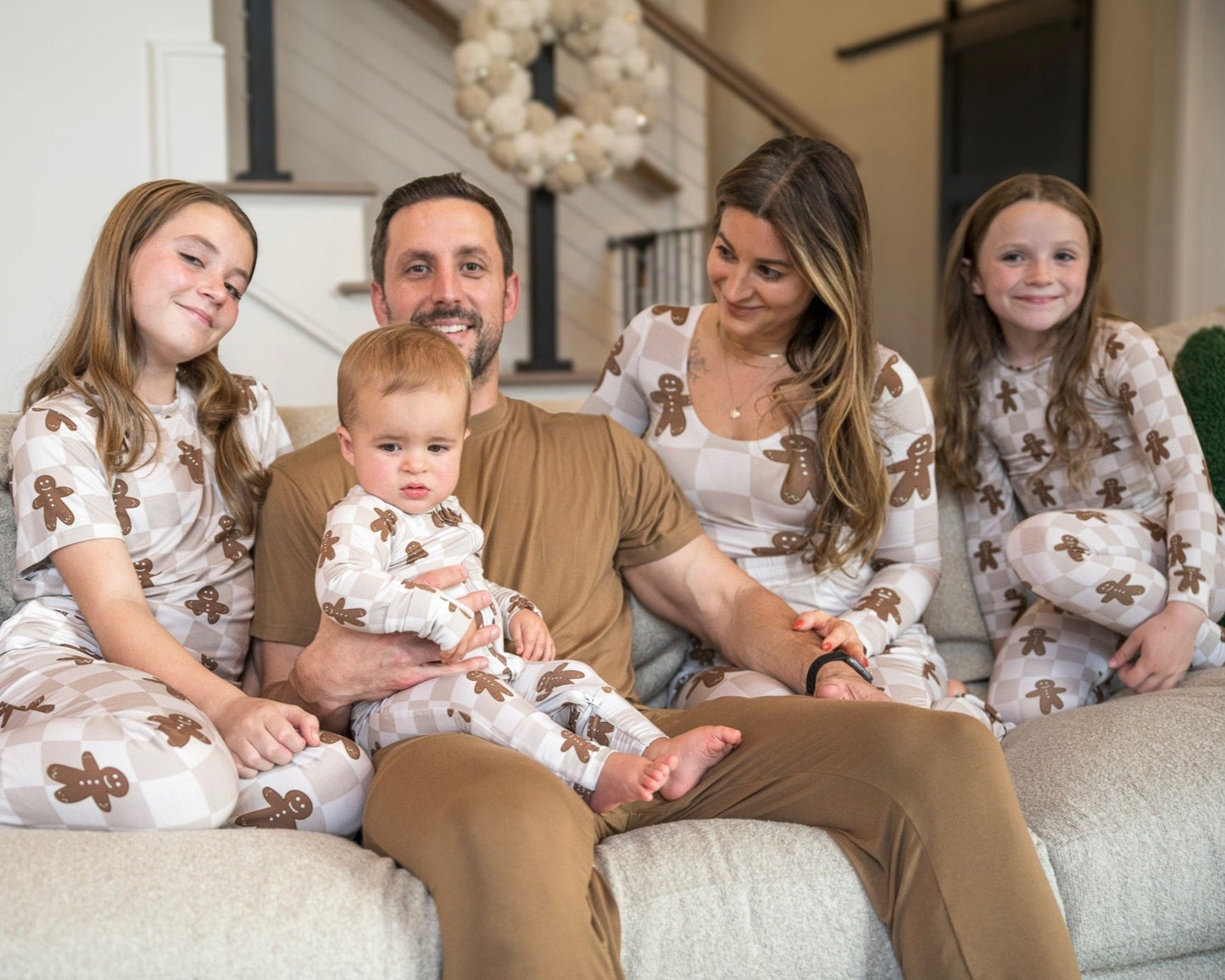 Bamboo Baby Christmas Sleepers | Matching Family Holiday Pajamas - Gingerbread - Rippers & Rascals