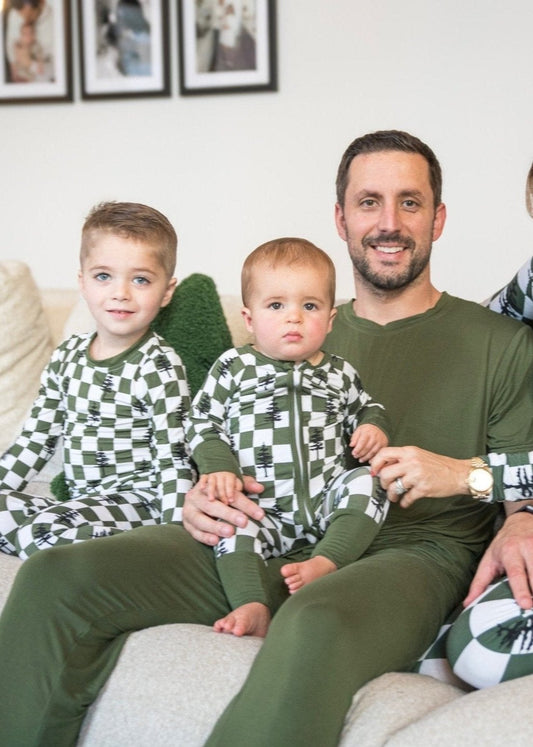 Bamboo Men's Christmas Pajamas | Matching Family Holiday Set - Christmas Trees - Rippers & Rascals