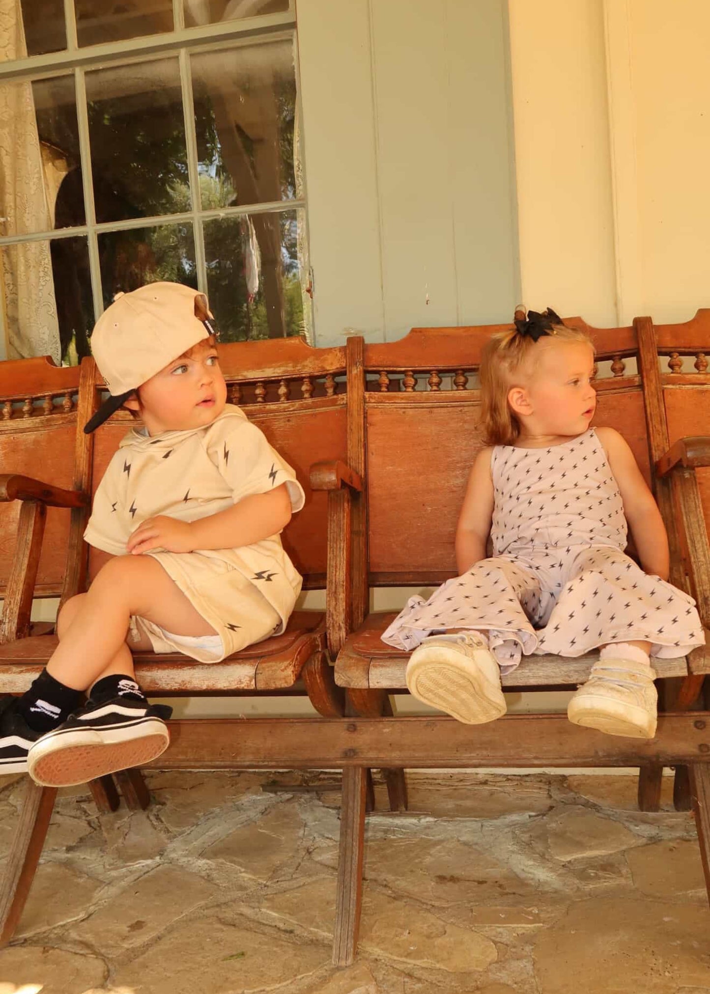 Toddler Girls Lightning Bolt Jumpsuit | Matching Sibling Outfit