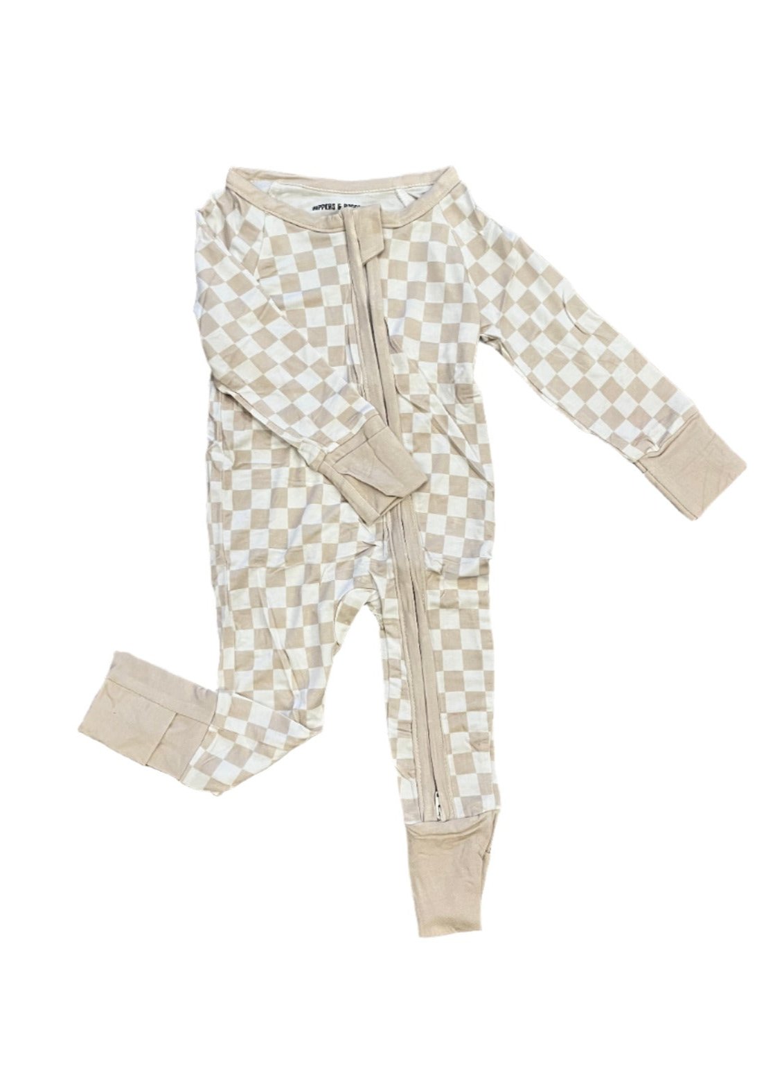 Checkered Bamboo Sleeper | Soft Baby Onesie - Rippers & Rascals