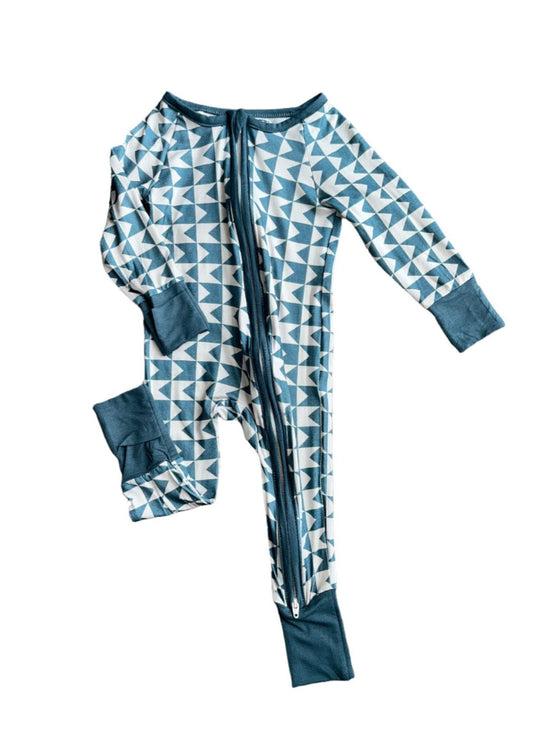 Geometric Bamboo Sleeper | Soft Baby Pajamas - Rippers & Rascals