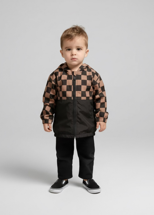 Checkered Fall Jacket | Little Ripper Windbreaker - Rippers & Rascals