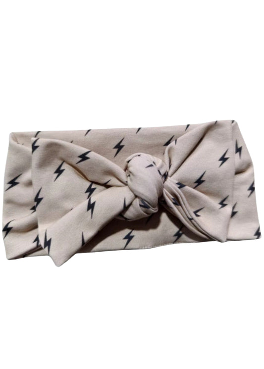 Baby & Toddler Girls Knotted Bow Headband | Lightning Bolts