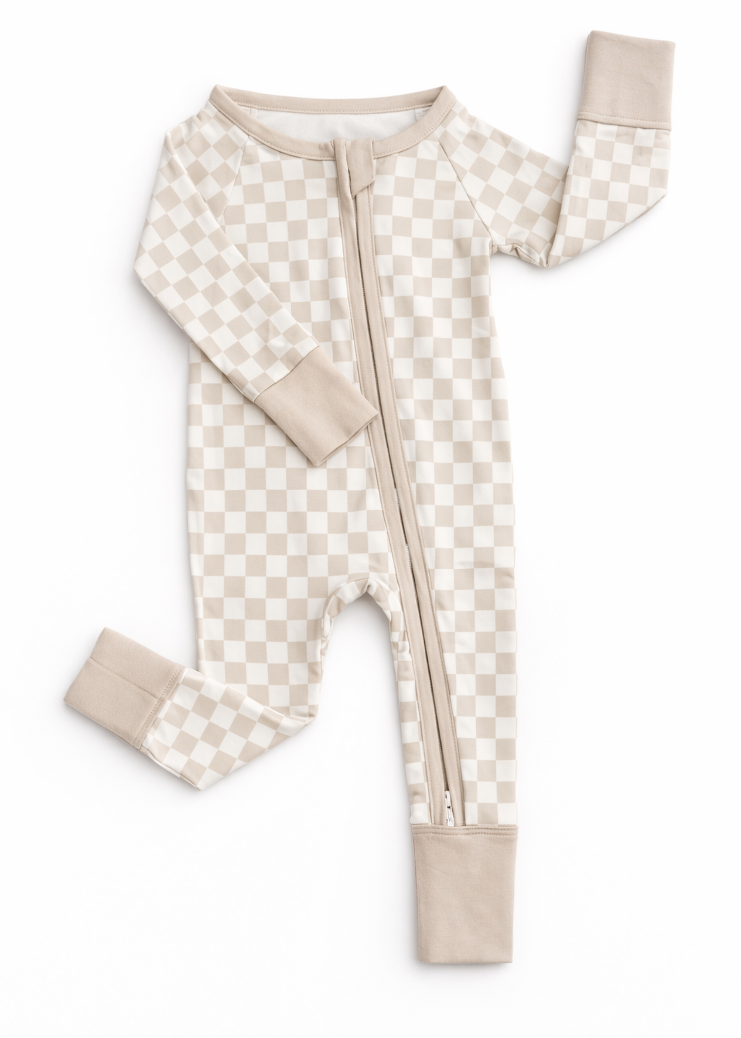 Checkered Bamboo Sleeper | Soft Baby Onesie - Rippers & Rascals