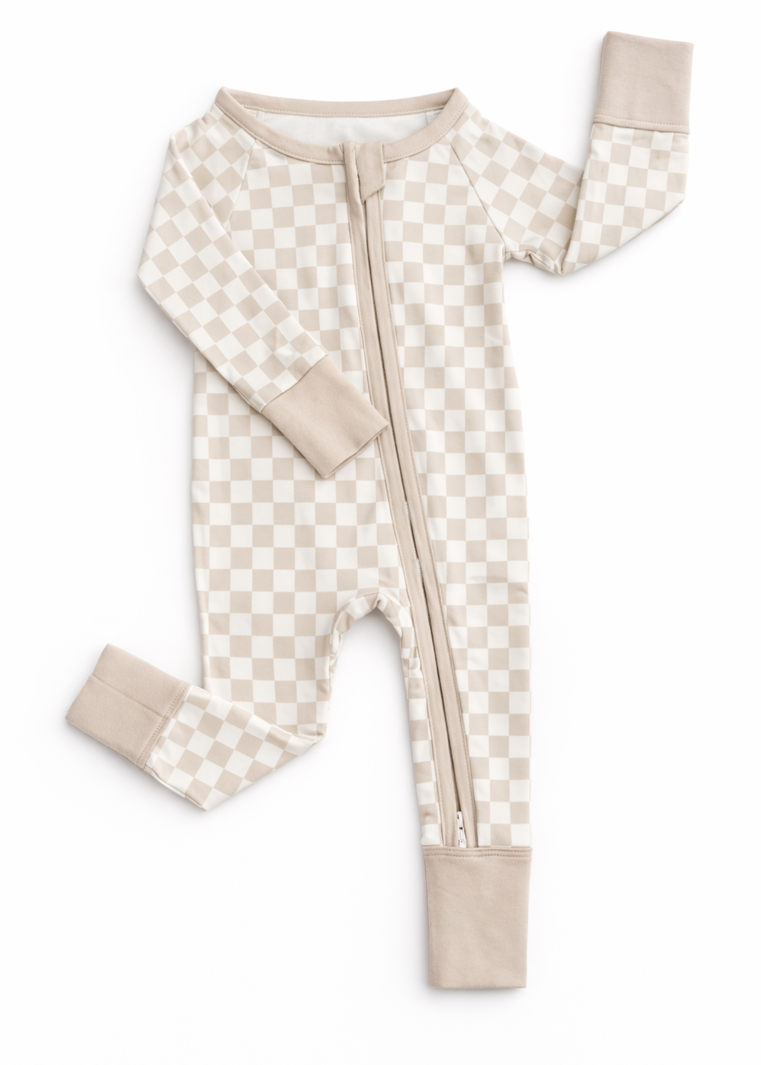 Checkered Bamboo Sleeper | Soft Baby Onesie - Rippers & Rascals