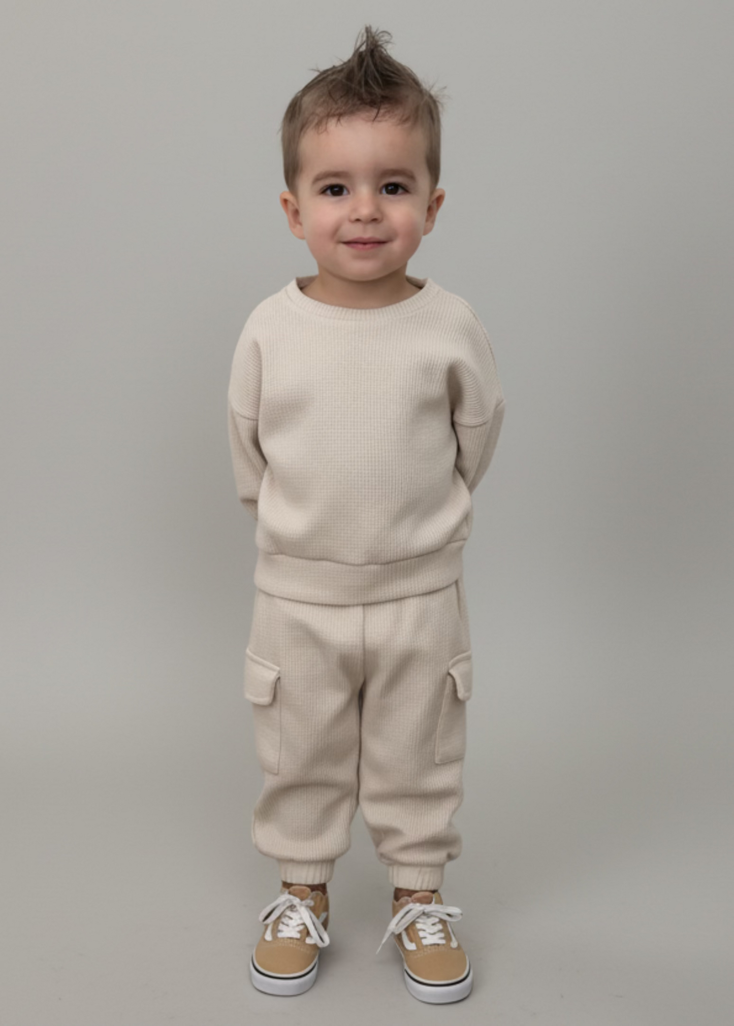 Travis Lightning Strike Waffle Jogger Set | Trendy Baby & Toddler Boys Outfit - Rippers & Rascals