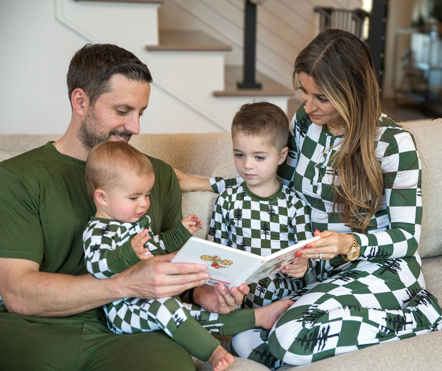 Bamboo Men's Christmas Pajamas | Matching Family Holiday Set - Christmas Trees