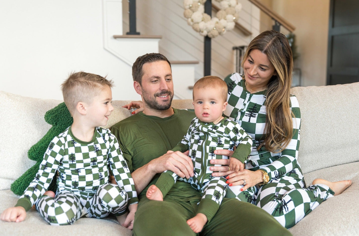 Men's Bamboo Matching Family Holiday Pajamas - Christmas Trees