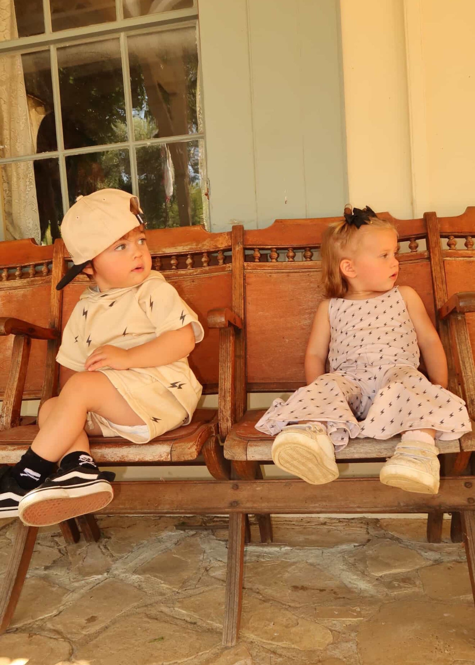 Toddler Girls Lightning Bolt Jumpsuit | Matching Sibling Outfit