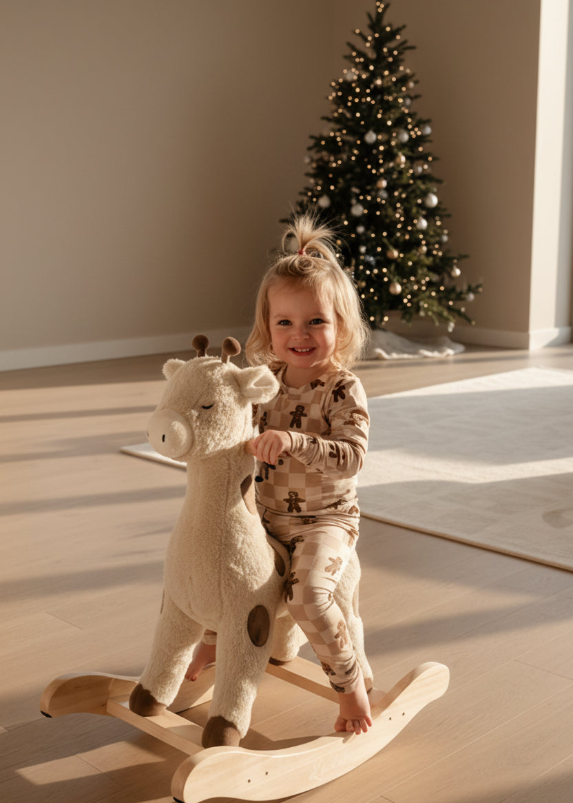 Bamboo Toddler & Kids Christmas Pajamas | Matching Family Holiday Set - Gingerbread - Rippers & Rascals