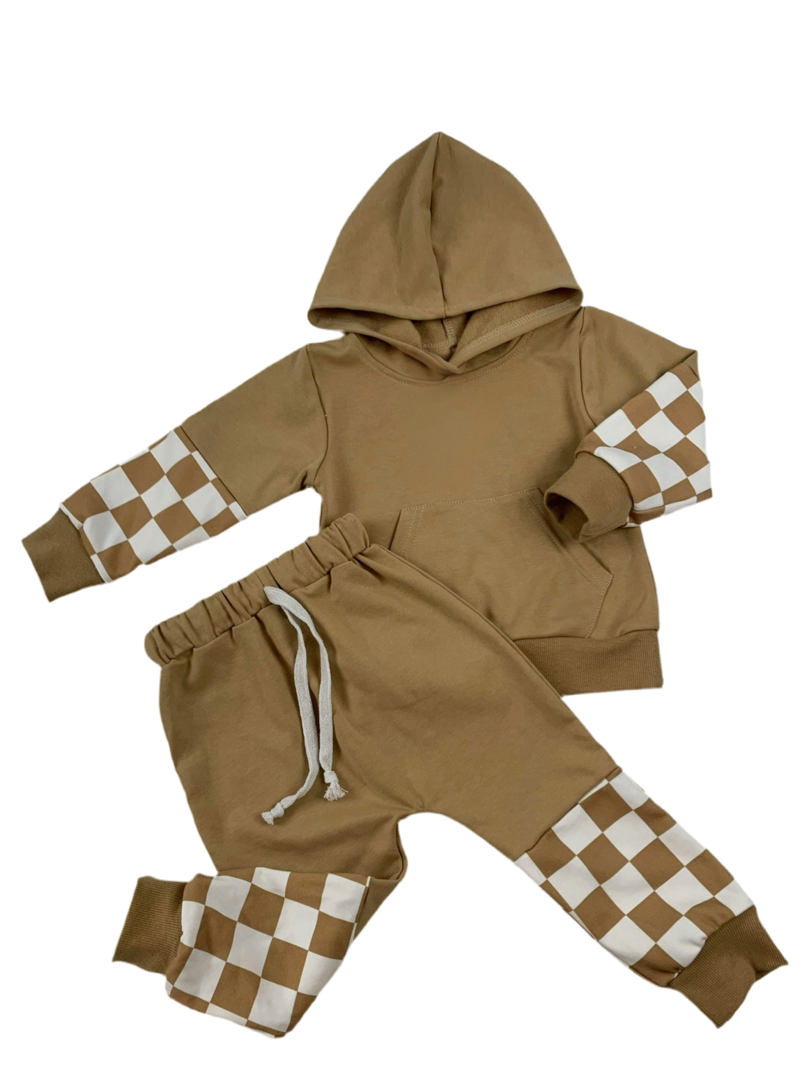 Ace Checkered Boys' Jogger Set (0-3T) | Stylish Joggers